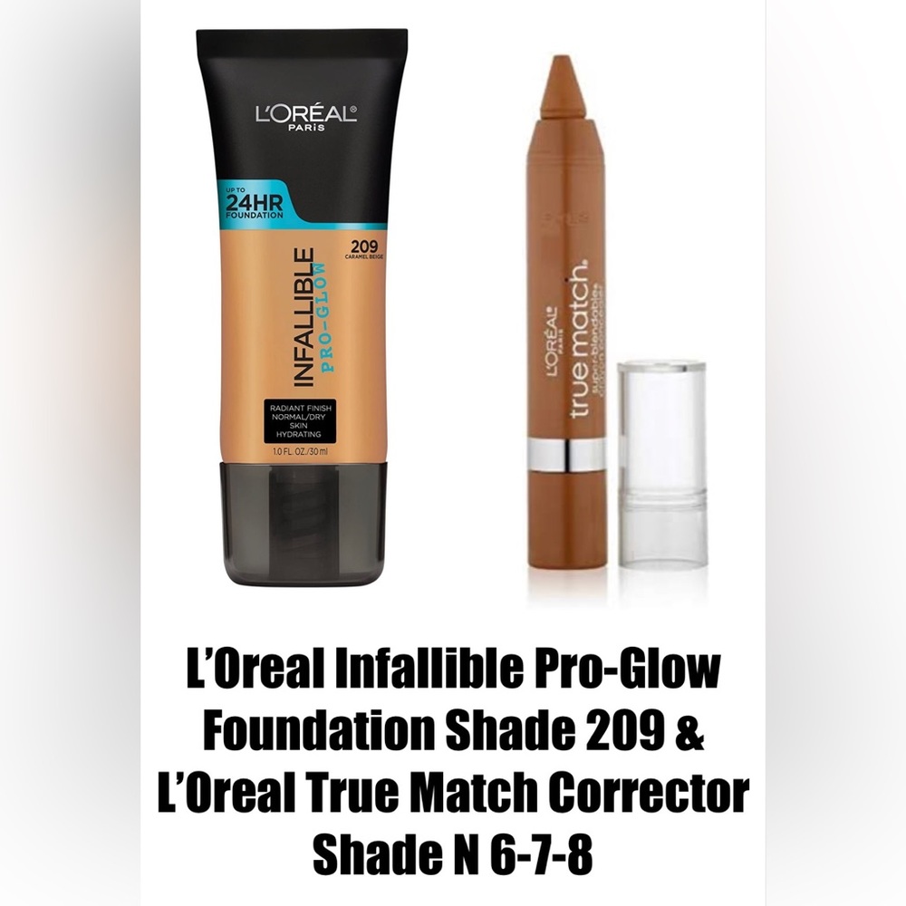 L’Oreal Infallible Pro-Glow Foundation & L’Oreal True Match Corrector